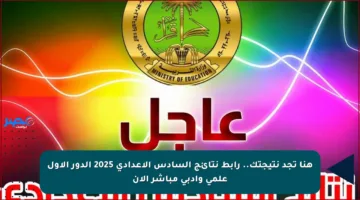 هنا تجد نتيجتك.. رابط نتائج السادس الإعدادي 2025 الدور الأول علمي وأدبي مباشر الآن